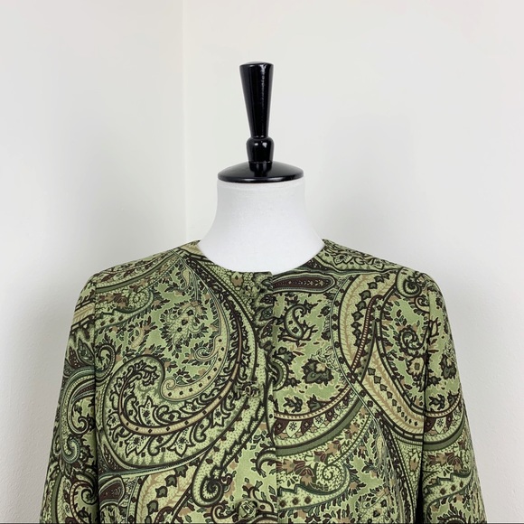 Rafael | Green Paisley Work Blazer Jacket Coat